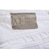 ARMANI JEANS : WHITE DENIM PANTS : SIZE 30