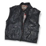 2 IN 1 LEATHER JACKET AND VEST : SIZE 54
