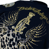 CHRISTIAN AUDIGIER : PANTHER EMBOSSED POLO SHIRT : S