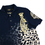 CHRISTIAN AUDIGIER : PANTHER EMBOSSED POLO SHIRT : S