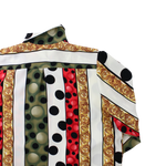 VINTAGE: Polkadot Striped Bouse: M / L