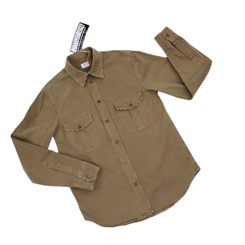 ASPESI SHIRTS: Brown Button Up Shirt: 39 - Hahayoureugly Berlin